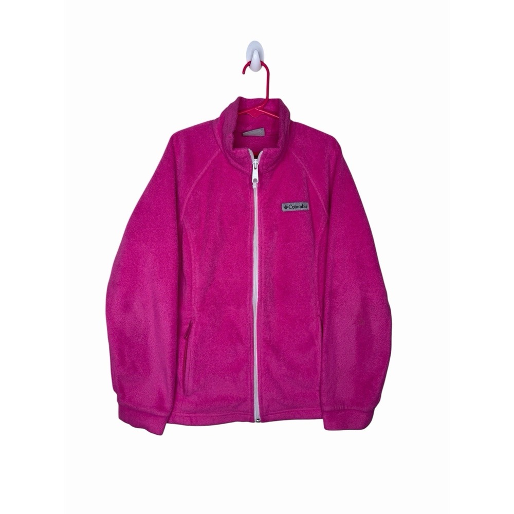 Columbia Benton Springs Fleece Jacket Girls Pink Youth Medium 10/12